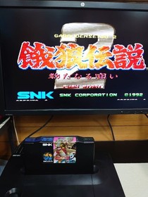 Fatal Fury 2 Neo Geo AES SNK ROM Cartridge Box Manual Tested Japanese Ver Garou