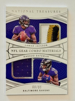 Panini National Treasures - Lamar Jackson, Rashod Bateman - Game worn patch /99