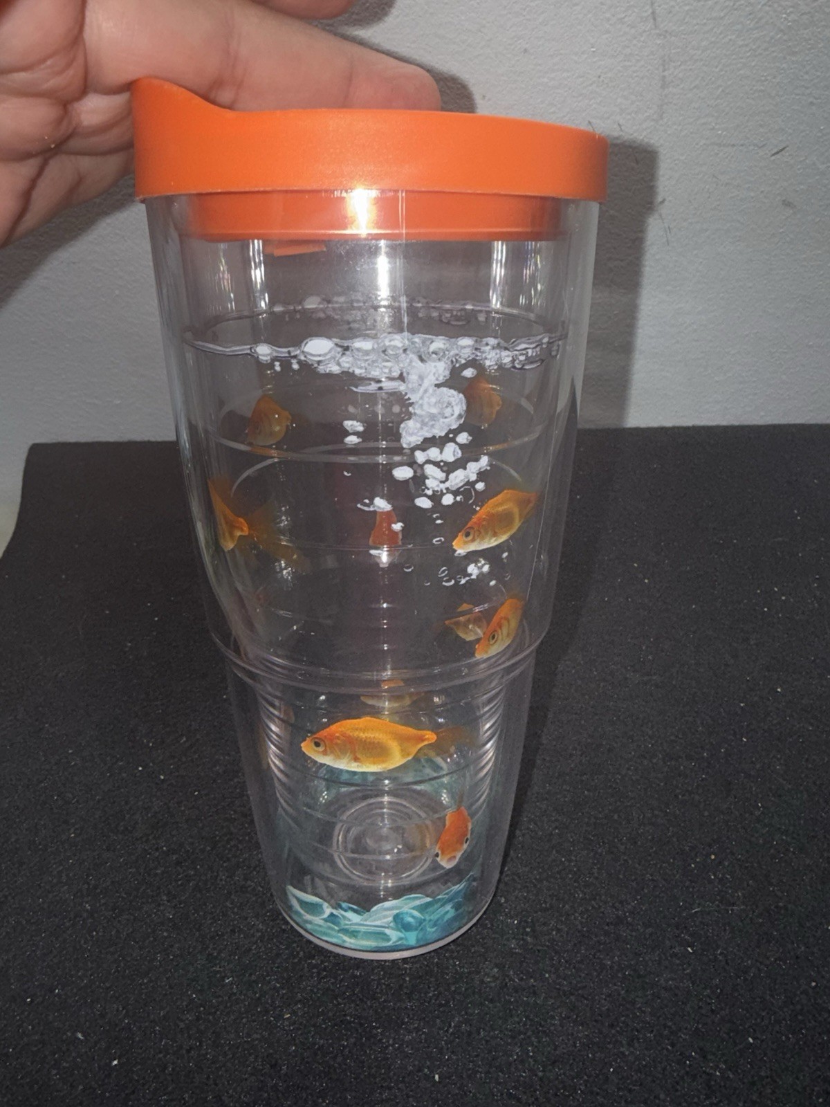 Tervis Tumbler 24 oz Goldfish Aquatic Scene Orange Lid Insulated  Discontinued