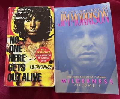 Lot of 2 ~ JIM MORRISON ~ No One Here Gets Out Alive Wilderness 1st ed  SC BOOKS