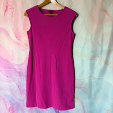 Talbots 2P Pink Magenta Sheath Dress Preppy Luxury Professional Old Money Classy