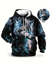 Wolf 3D All Over Print Hoodie Dark Forest Apparel - Adult  Youth