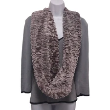 Infinity Scarf Brown Long Hair Womens One Size Super Soft Designer