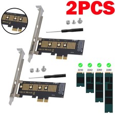 2PACK M.2 NVMe SSD to PCI-E 4.0 X1 Adapter, PCI-E M.2 NVMe Expansion Card NEW