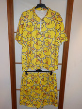 Rubber Duck Kostüm Set Polo-Shirt Shorts Streetwear AOP Ballerman Outfit 2XL 3XL