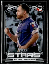 L27,547 -  2024 Leaf Stars Black #PBA7 Anthony Simonsen /7