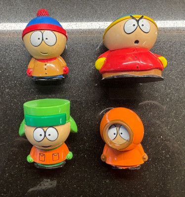 Vintage 1999 South Park Figuren - Comedy Central - Kyle, Stan, Cartman & Kenny