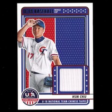 2023 Panini USA Stars & Stripes Baseball #U18-HC Hsin Chiu 18-U World Cup GU RC