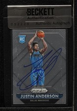 BAS 2015 Panini Prizm Rookies Justin Anderson #303 Seal of Authenticity Auto 3c7
