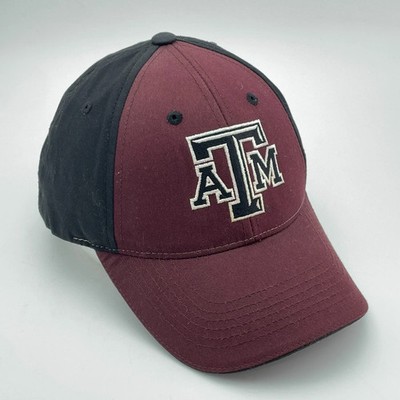 TEXAS A&M Aggies Baseball Hat Unisex Adult Maroon Black Adjustable Embroidered
