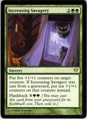Increasing Savagery 120 Rare Dark Ascension Magic: The Gathering Near Mint