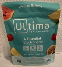 Ultima Replenisher Electrolyte Hydration Tropical Drink 20 Pack 1/27 Sugar Free