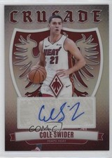 2023-24 Panini Phoenix Crusade Signatures Cole Swider #CS-CSM Auto 0nn9