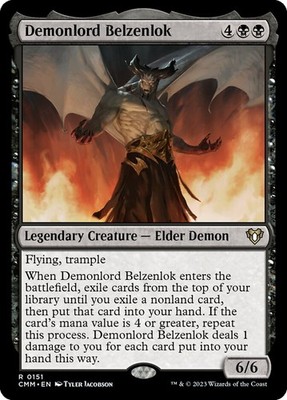 Demonlord Belzenlok [Commander Masters] #151 NM MTG