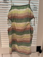 Women’s Aerie Green Striped Side Cut Out Mini Sundress