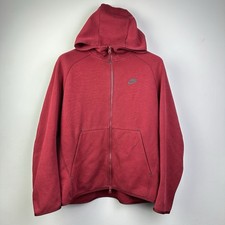 Felpa Nike Tech Fleece Full Zip con cappuccio rossa uomo grande L