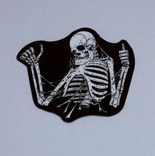 Relaxing Skeleton Sticker Decal Spider Webs Gothic Art Decor Vinyl Journal Tc6