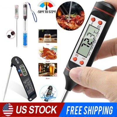 Instant Read Digital Meat Thermometer BBQ Grill Smoker For Kitchen Food Cooking