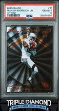 2025 Panini Black Marvin Harrison Jr. Citrine #03/30 Cardinals PSA 10 AG441