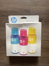 HP 31 Color Original Ink Bottle Combo 3-Pack , SEALED Exp 5/2026