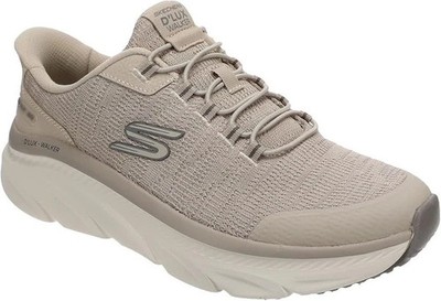 Skechers Shoes Men Slip Ins D'Lux Walker Taupe Comfort Memory Foam Casual 233244