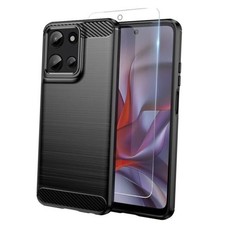 for Moto-G-2025 Case: with Screen Protector Shock Moto G 5G 2025 Case-Black