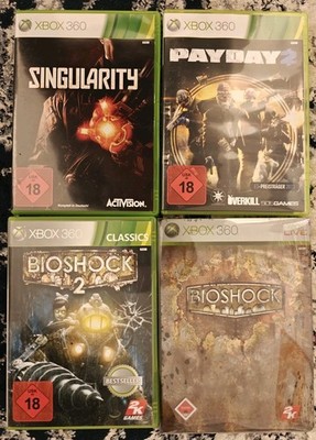 4x xbox 360 Spiele Singularity + Bioshock 1 Steelbook + 2 + Payday 2