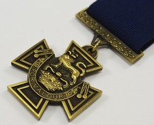 Full Size Replica Victoria Cross Medal & Naval Ribbon. Highest Military Honour