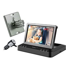 4.3" HD Screen DVR Monitor Rear View Camera Car Back Seat Baby w/Belt System