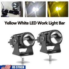 2pk Led Work Light Mini Fog Driving Spot Pods Off Road Suv Atv Yellow White