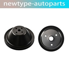 For Chevy Sbc 283-350 Black Crankshaft Pulley Swp Short Water Pump Set 1 Groove For Chevy Sbc 283-350 Black Crankshaft Pulley Swp Short Water Pump Set 1 Groove