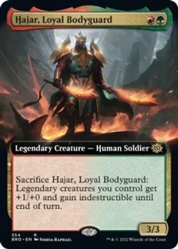 1x- Hajar, Loyal Bodyguard. Extended Art - BRO Rare- NM - Picture 1 of 1