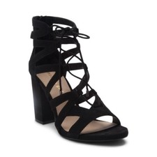 NIB - MADDEN GIRL Women's 'GALLERY' Black STRAPPY HIGH HEELS - 6.5