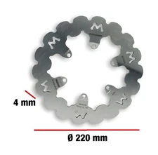Malossi Whoop Disc Brake Disc Ø 220mm, Thickness 4mm, 0717
