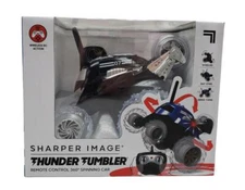 Sharper Image Thunder Tumbler Remote Control 360 Spinning Black  Car-1012639