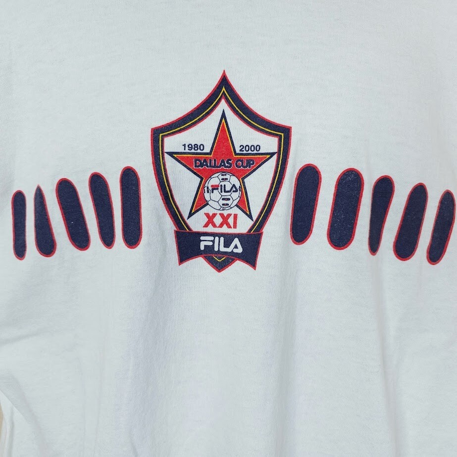 T shirt calcio FILA Dallas Cup vintage uomo taglia XL Y2K calcio made in USA