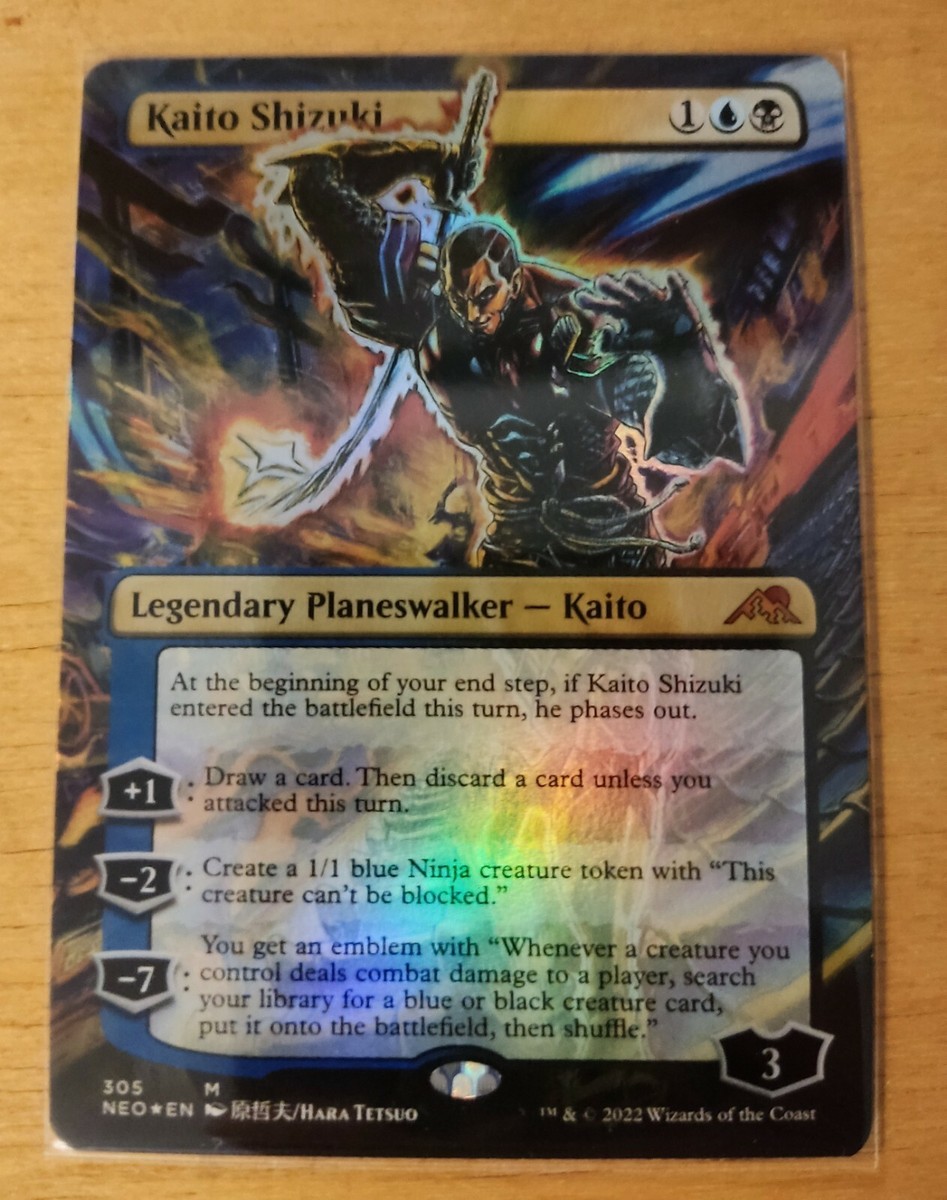 Kaito Shizuki (Borderless) NM Foil English Kamigawa: Neon Dynasty