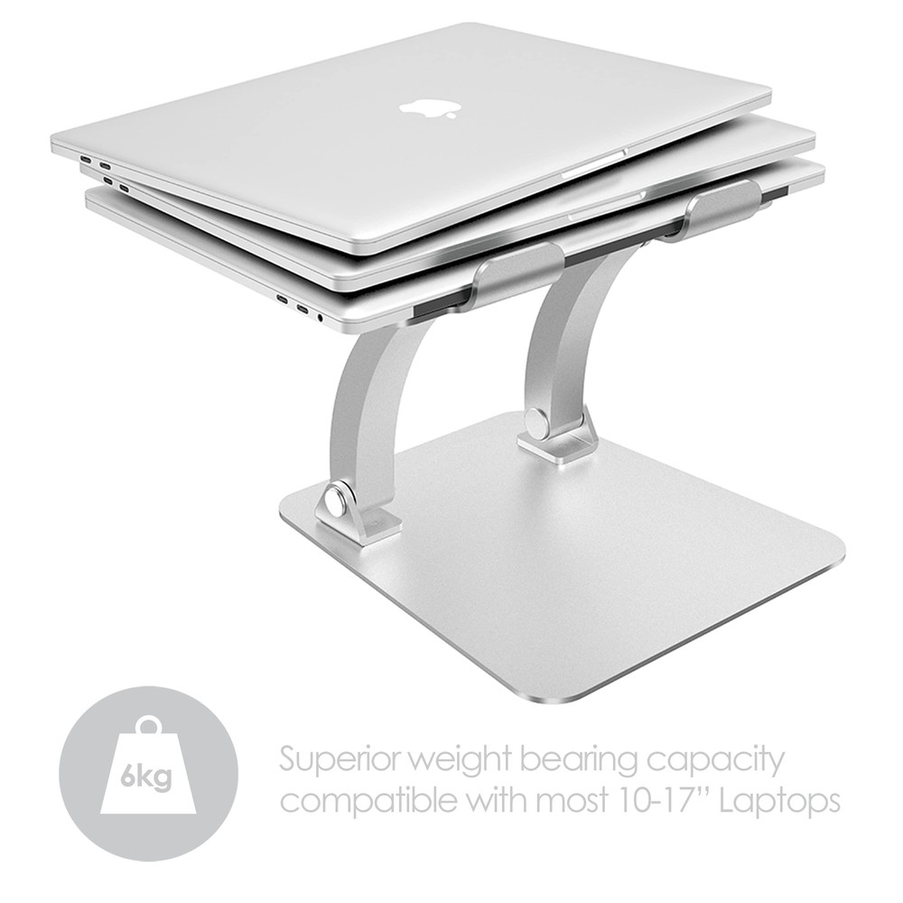Adjustable Aluminum Laptop Stand Foldable Ergonomic Desk Riser for Computers