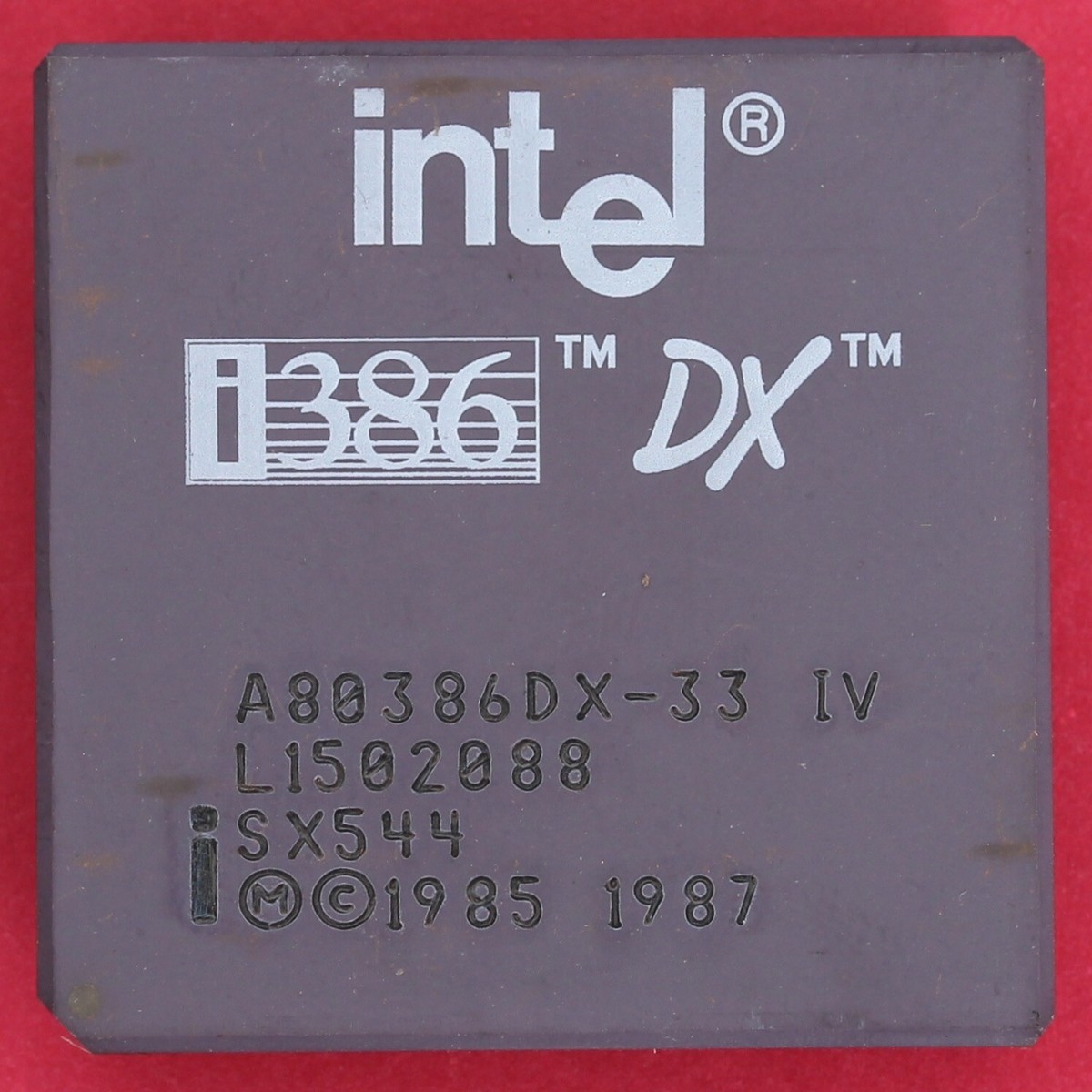 Vintage Intel 386 DX 33Mhz Ceramic CPU Processor SX544 A80386DX-33