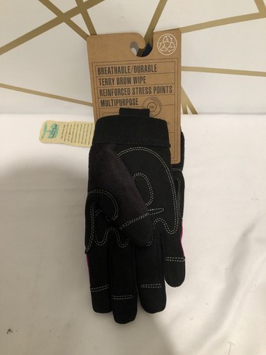 West County Women's Gloves – Small, Berry, Work Gloves with Four-Way 2pk NEW - Picture 3 of 6