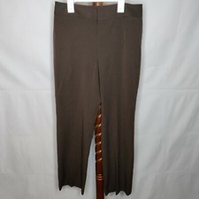 Nine West Separates Elyse woman's size 10 brown pants zip straight leg 