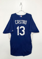 Juan Castro Los Angeles Dodgers 2016-17 Coaches Pregame Jersey LOA 28634