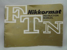 NIKON NIKKORMAT FTn camera Instruction . Owner s manual. English Edition