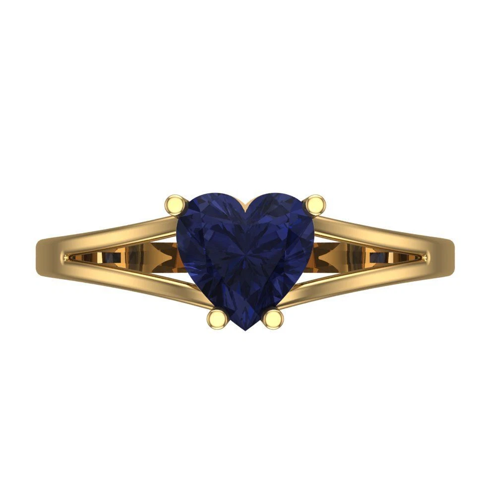 Split shank outlet sapphire ring