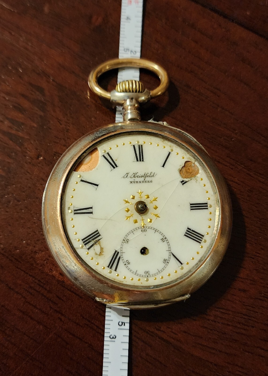 Antique Pocket Watch! Gold Shield, Silver Many Hallmarks Hunter! 74g