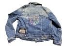 Disney Womens XL Disneyland Custom Embroidered Denim Jean Trucker Jacket 