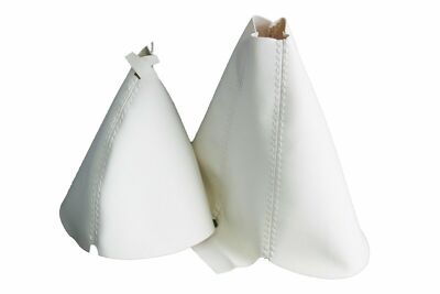 Vinyl White Manual & E-Brake Boot SET Fits 90-96 Nissan 300ZX (Z32