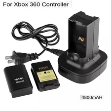 For Xbox 360 Wireless Controller Battery Pack with Dual Charging Station Dock