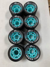 Sure Grip Rock Speed Freak roller skate wheels 62mm Black with Aqua core 95a