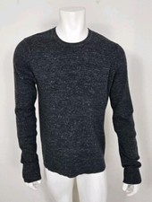 NWT 265 Vince Mens Sweater Size XL Long Sleeve Pullover Black Gray Casual Party